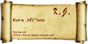 Kura János névjegykártya