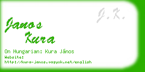 janos kura business card